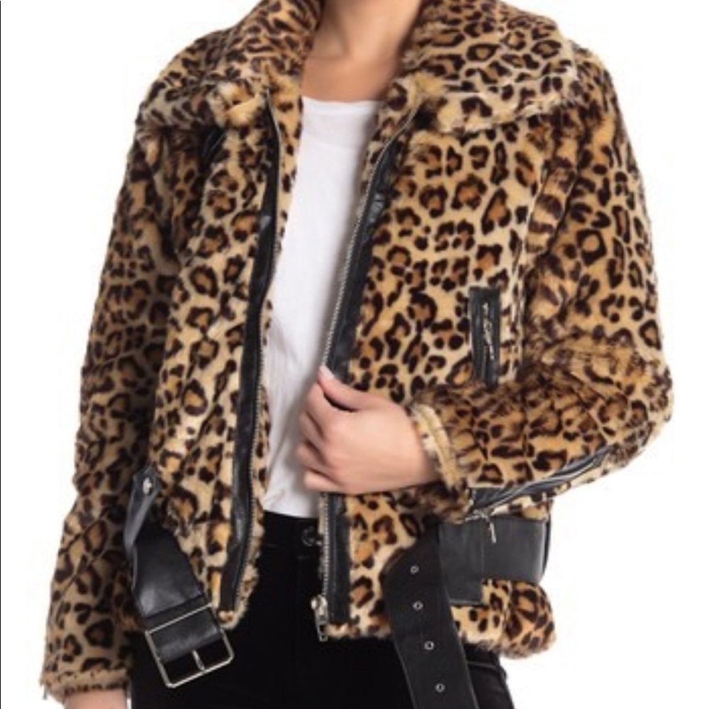 BLANK NYC : leopard jacket / coat